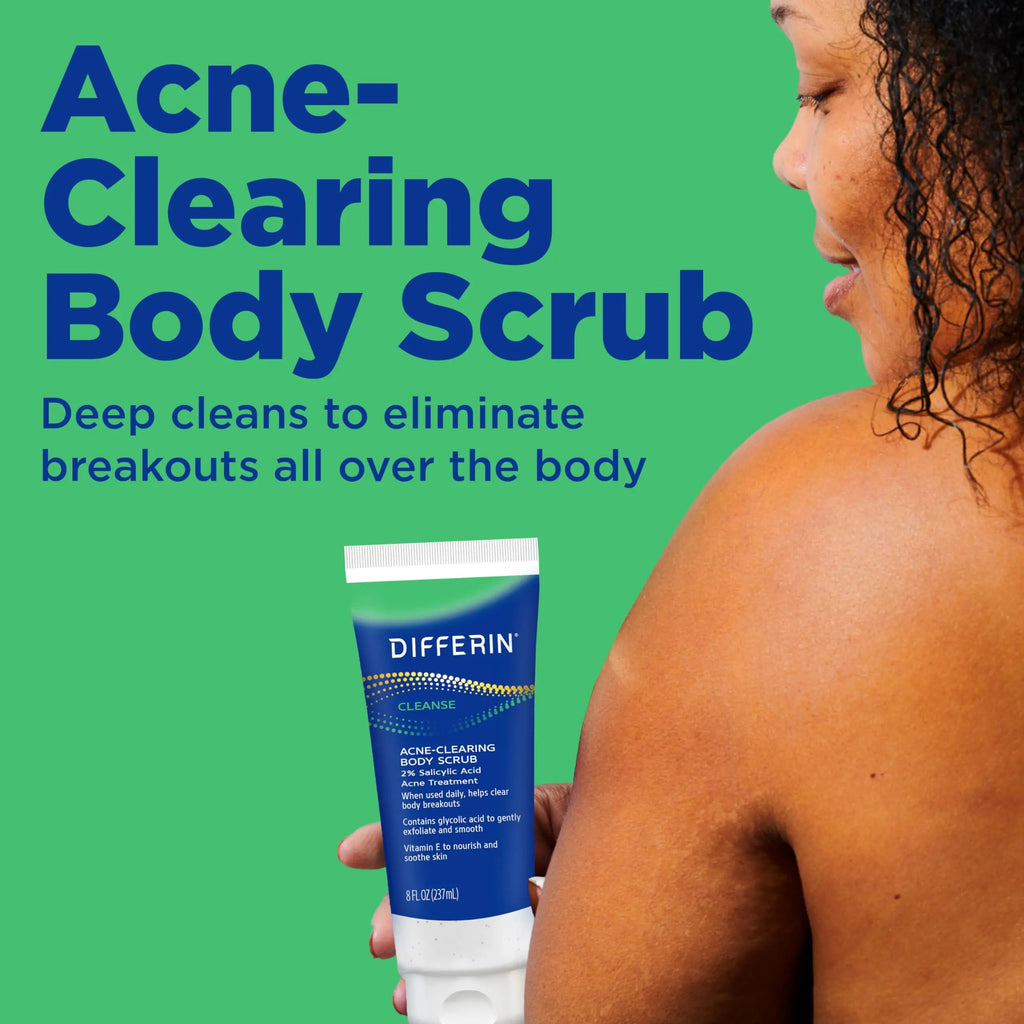 Differin Body Scrub with Salicylic Acid Acne Clearing Improves Tone and Texture Prone Skin Differin Au supplements
