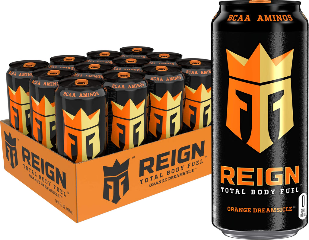 Reign Total Body Fuel, Orange Dreamsicle, Fitness & Performance Drink, 16 Fl Oz (Pack of 12) Reign Au supplements