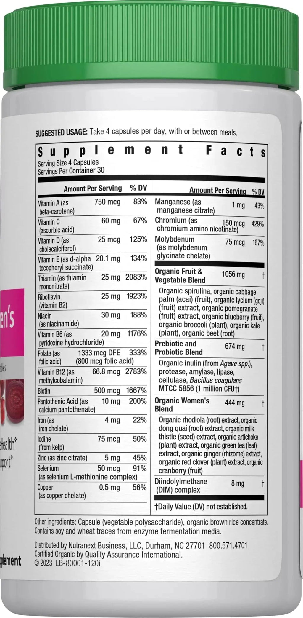 Rainbow Light Multivitamin for Women | 120 Capsules | with Organic Fruits and Vegetables | Vegetarian, Non-GMO Rainbow Light Au supplements