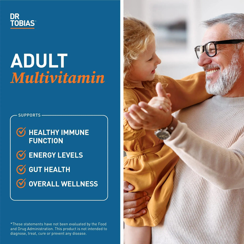 Dr. Tobias Adult Multivitamin for Women & Men, Immune Supporting Vitamins from 42 Fruits, Vegetables, Plus Probiotics, Vegan Multivitamins Dr. Tobias Au supplements