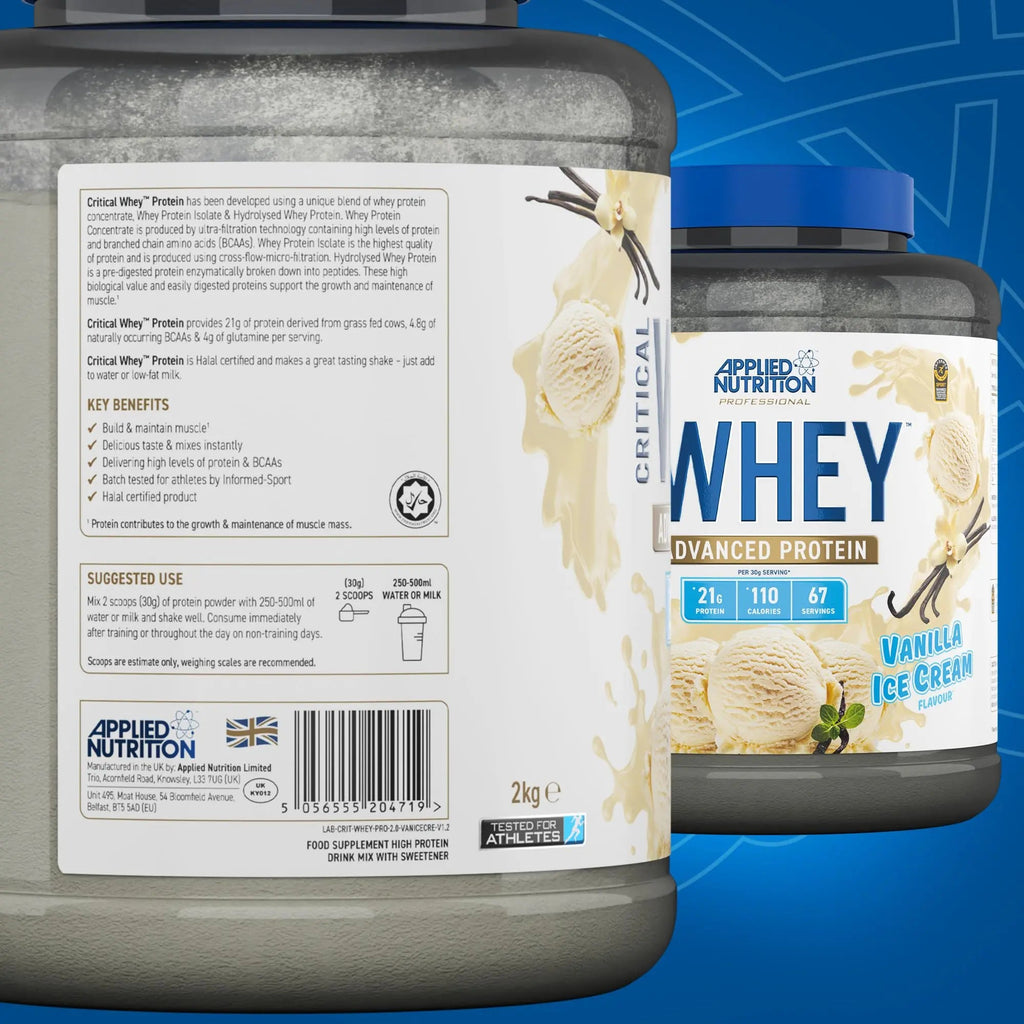 Applied Nutrition Critical Whey Protein Powder 2kg - High Protein Powder, Protein Milkshake Applied Nutrition Au supplements