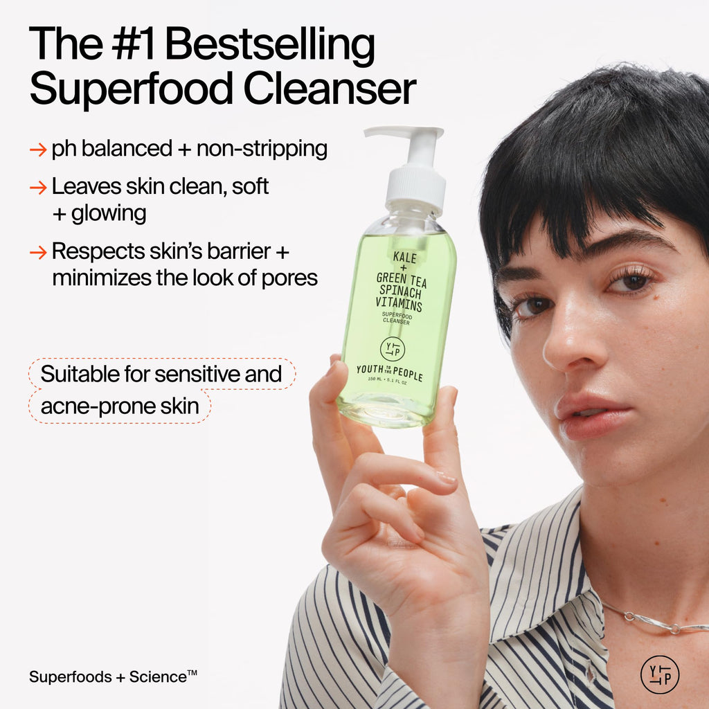Youth To The People Superfood Facial Cleanser Full Size - Kale + Green Tea Daily Face Wash