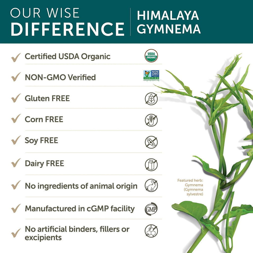 Himalaya Organic Gymnema Sylvestre for Glucose Metabolism, 700 mg Himalaya Au supplements