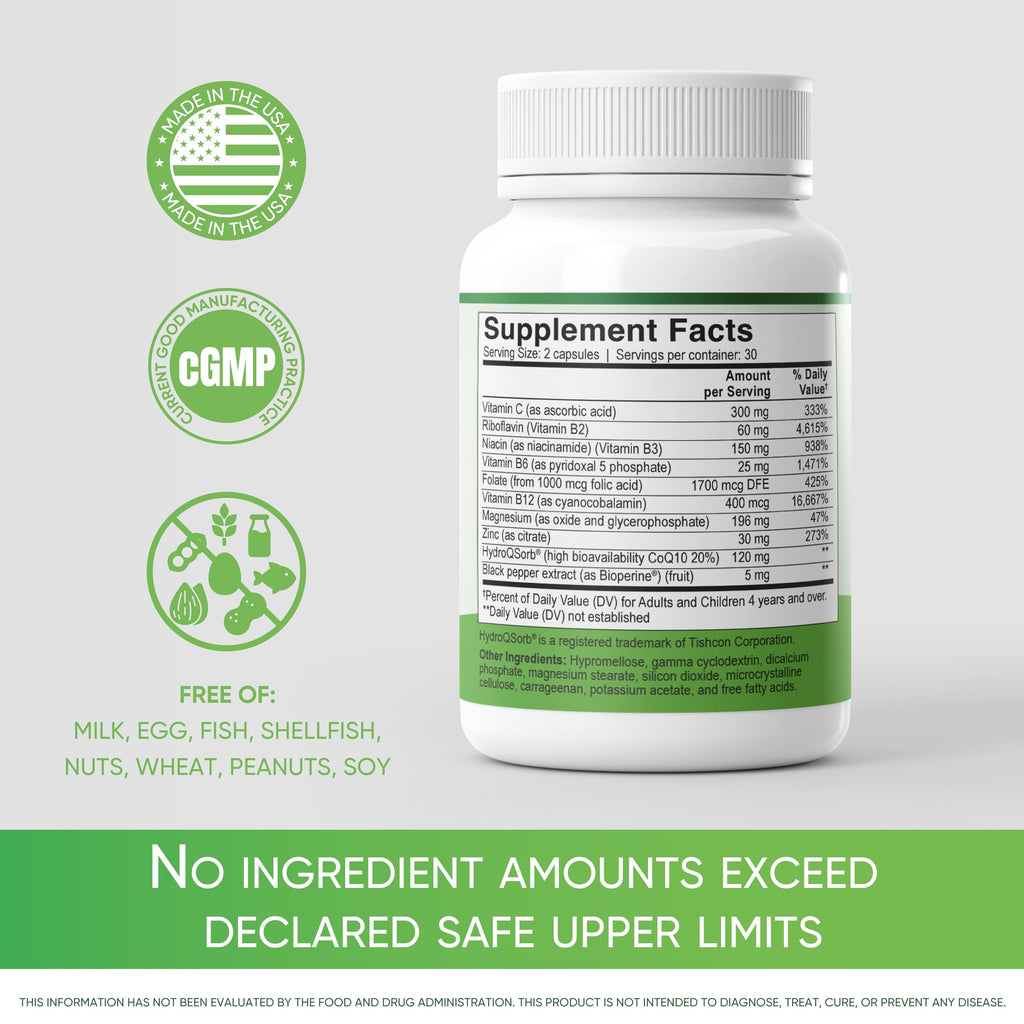 MigReForm – Doctor Formulated Nutritional Supplement and Migraine Wellness Support - Natural Migraine Health Formula with Magnesium, Vitamin B2 & CoQ10-60 Capsules for Women & Men Migraceutics Au supplements