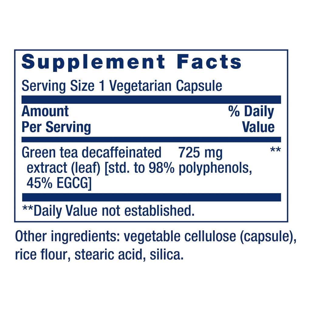 Life Extension Decaffeinated Mega Green Tea Extract – Polyphenol-Rich, Cell Health Life Extension Au supplements