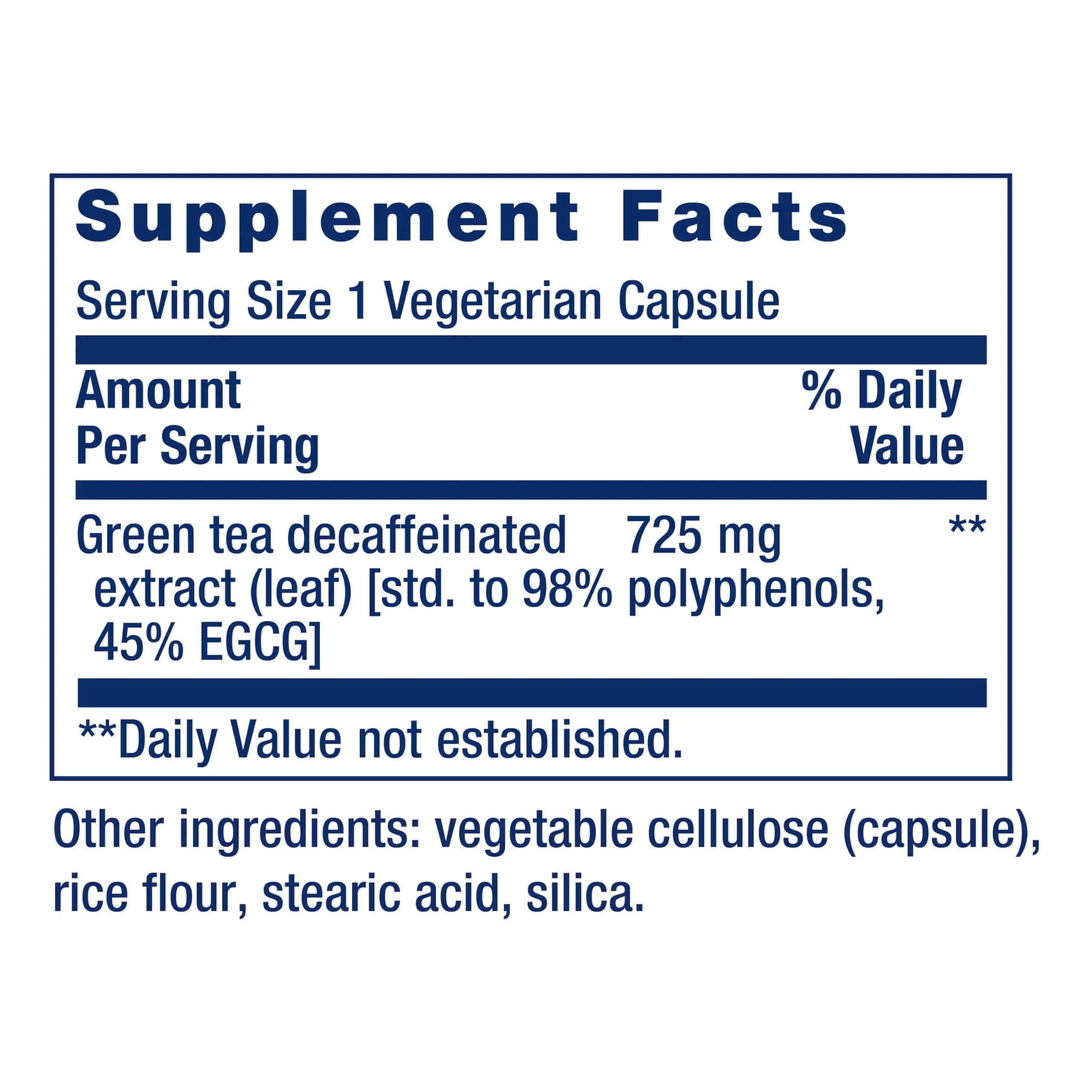Life Extension Decaffeinated Mega Green Tea Extract – Polyphenol-Rich, Cell Health Life Extension Au supplements