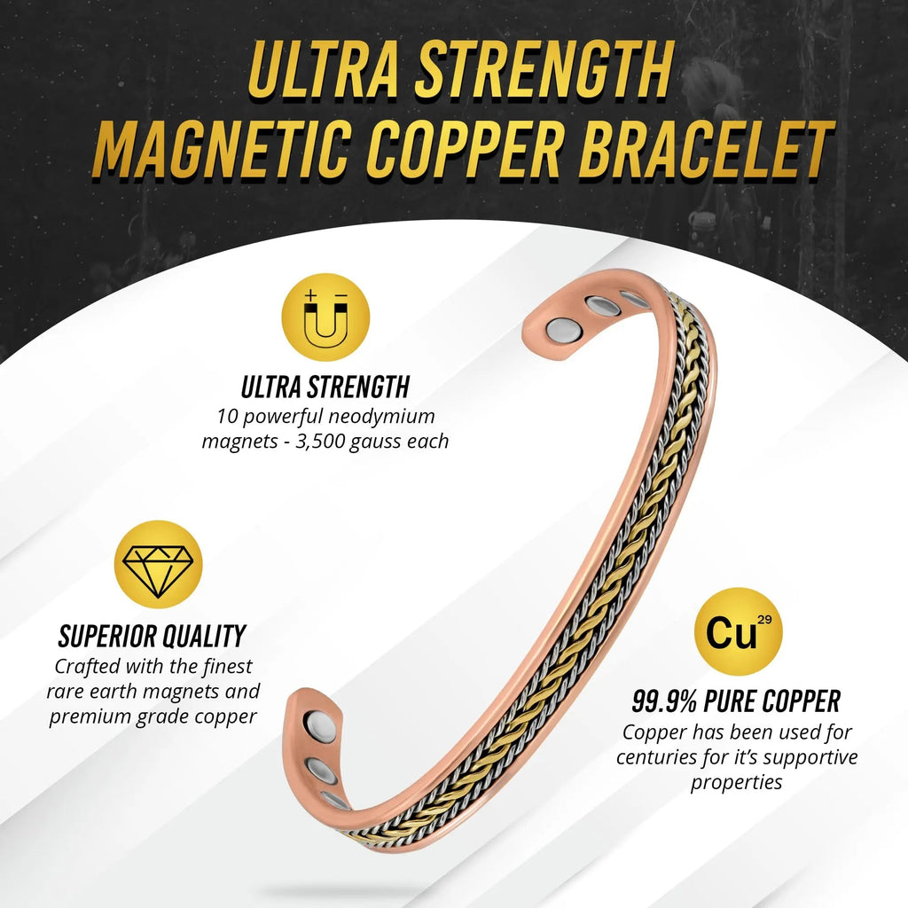 MagnetRX® Women's Copper Bracelet – Effective 99.9% Pure Copper Magnetic Therapy Bracelets MagnetRX Au supplements