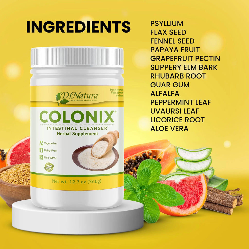 Dr Natura Colonix Intestinal Cleanser, All-Natural Daily Fiber, Colon Detox and Cleanse DrNatura Au supplements