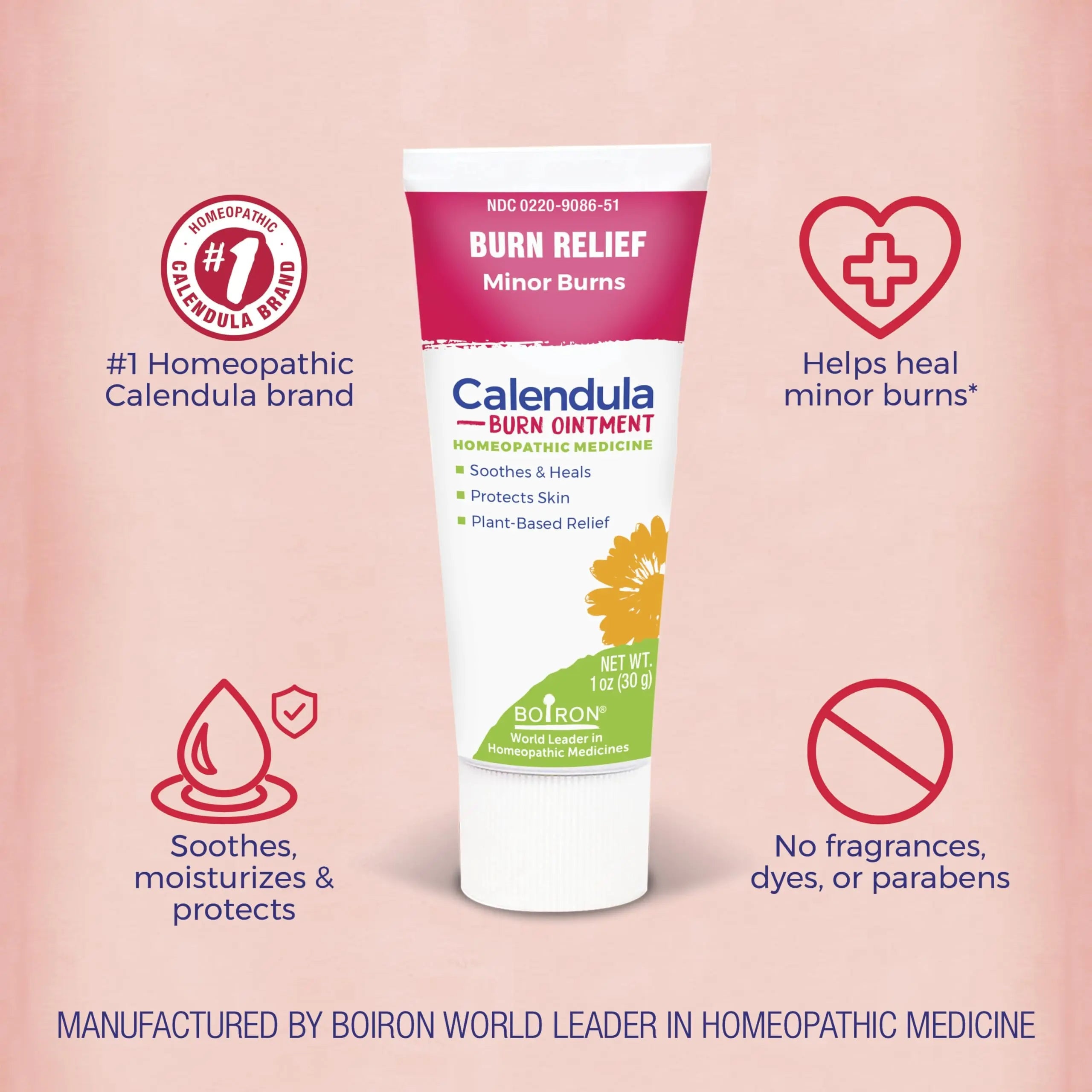 Boiron Calendula Burn Ointment for Relief from Minor Burns from Cooking, Friction, or Sunburns - 1 oz Boiron Au supplements