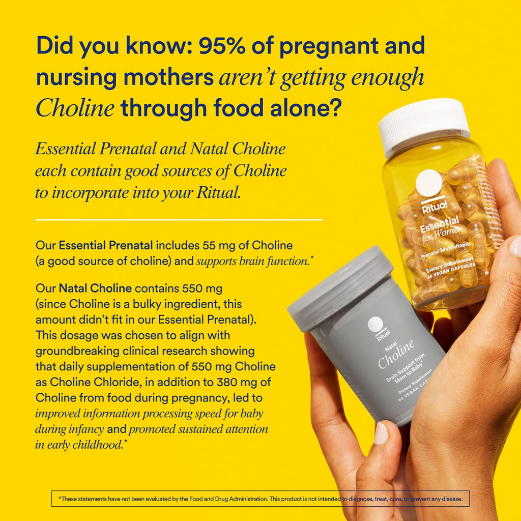 Ritual Prenatal Multivitamin For Women - Key Essential Vitamins and Minerals To Support Mom and Baby During Pregnancy* - Folate, Choline, Omega-3 DHA