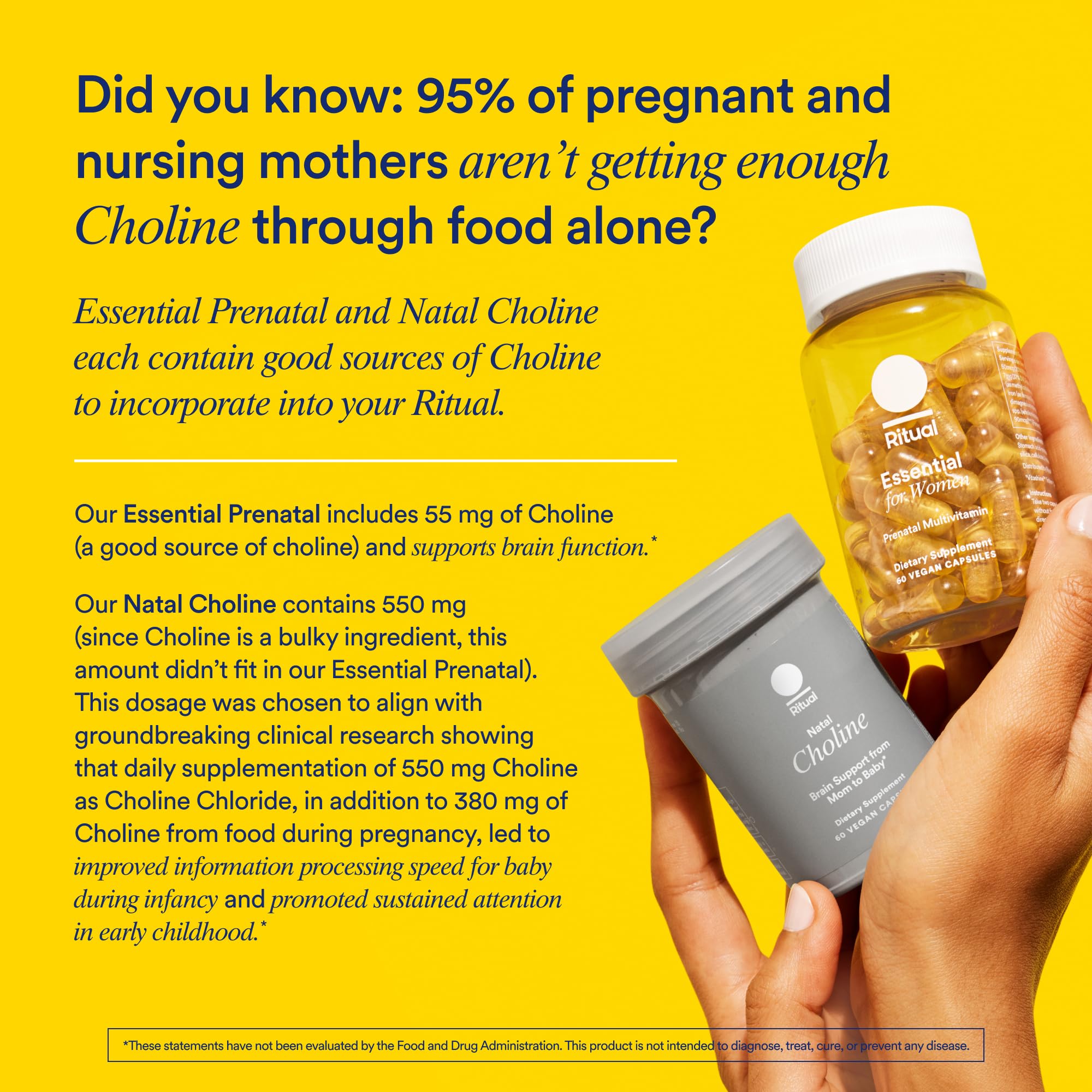 Ritual Prenatal Multivitamin For Women - Key Essential Vitamins and Minerals To Support Mom and Baby During Pregnancy* - Folate, Choline, Omega-3 DHA
