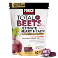 Force Factor Total Beets Ultimate Heart Health Chews for Blood Pressure Support, with Beetroot Powder, CoQ10, B Vitamins & Grapeseed Extract for Blood Flow
