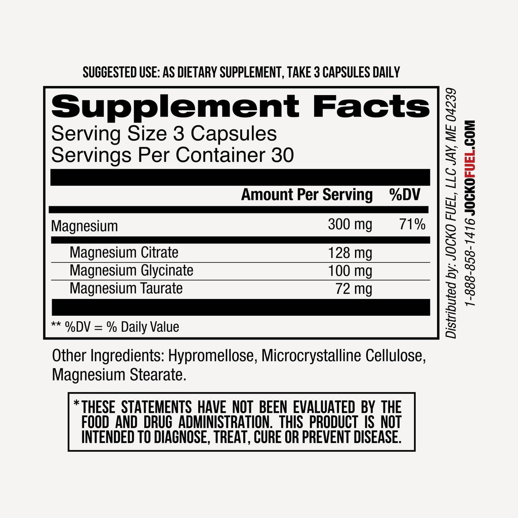 Jocko Fuel Magnesium Complex Supplement - Magnesium Glycinate, Citrate, & Taurate Capsules Dietary Supplement for Muscle Recovery & Relaxation, Heart, Nerve, Bone Support, & Sleep 30-Day Supply Jocko Fuel Au supplements