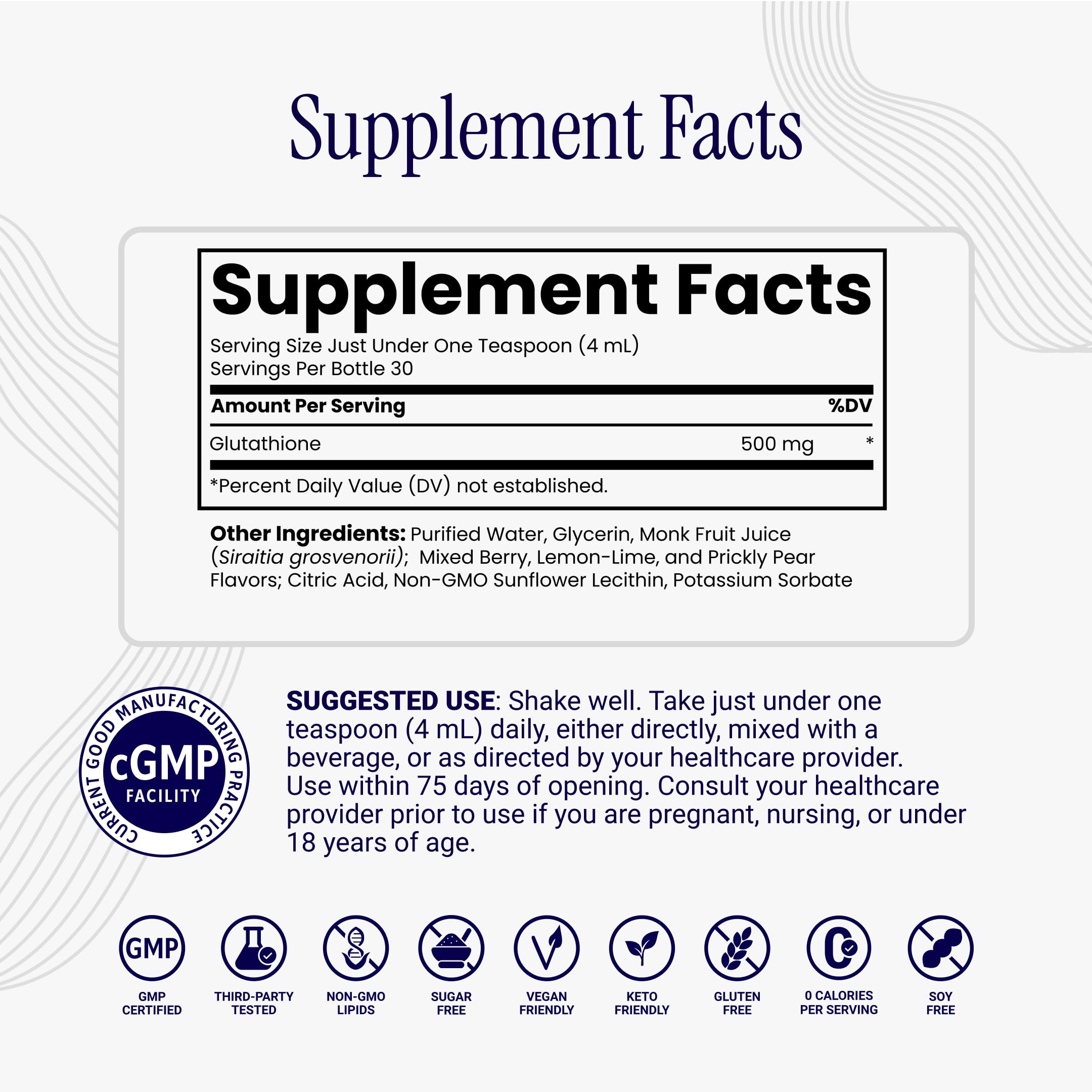 Rho Nutrition Liposomal Glutathione - Ultra High Absorption Liquid Glutathione Supplement - Supports Natural Detoxification, Immune System, Skin Health