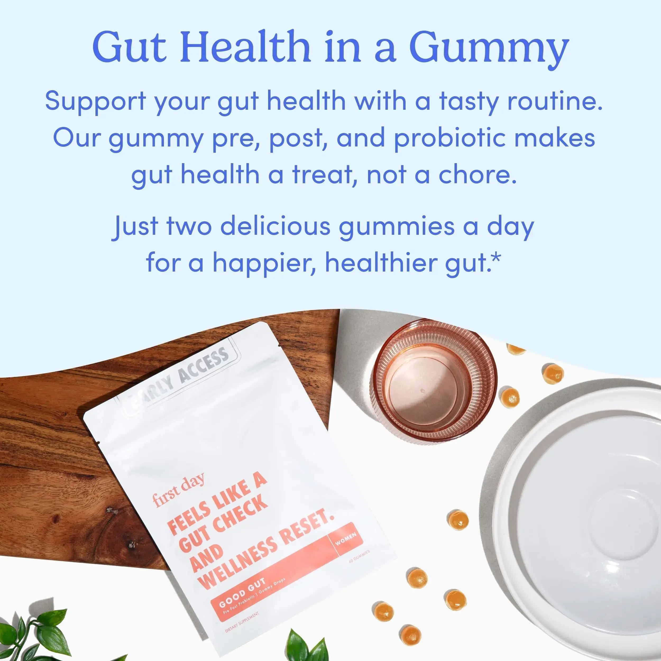 FIRST DAY Women’s Good Gut Tribiotic Gummies – 3-in-1 Prebiotic, Probiotic & Postbiotic Supplement – Supports Immune Function and Digestive FIRST DAY Au supplements