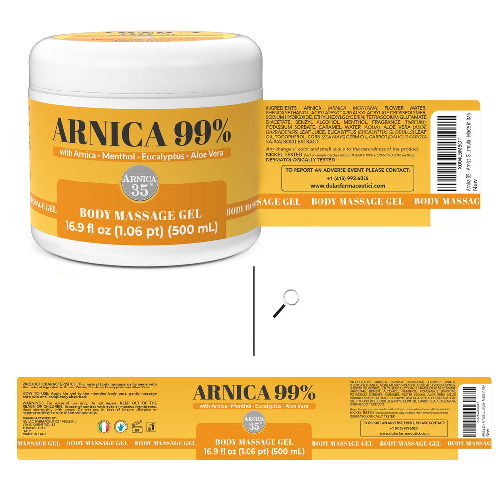 Arnica 35 Arnica Body Massage Gel – Water-Based Cosmetic Massage Gel with Arnica Montana, Fast-Absorbing Lightweight Texture, Non-Greasy Feel, Dermatologically Tested, 16.9 fl oz Arnica Au supplements