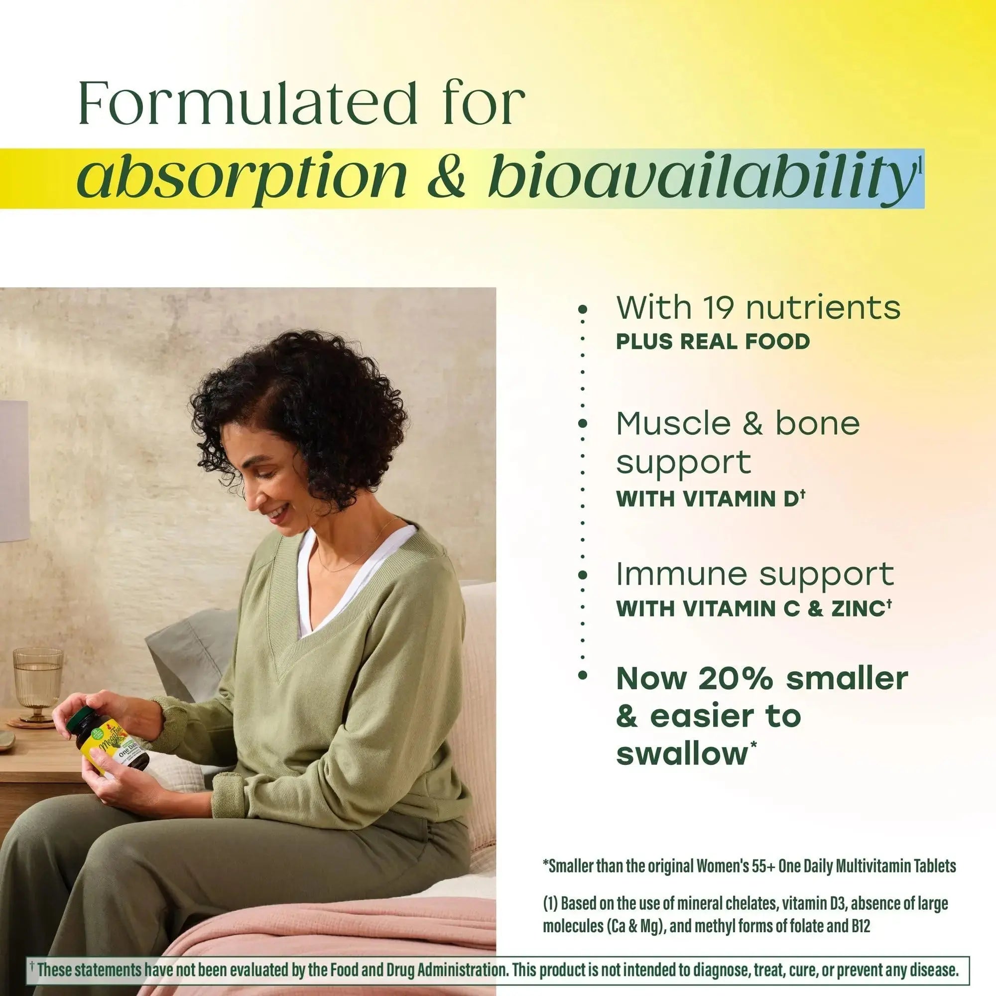 MegaFood Multivitamin for Women 55+ One Daily Womens Multivitamin with Vitamin D3, C, Zinc & Bioavailable Vitamin B12 & Folate MegaFood Au supplements
