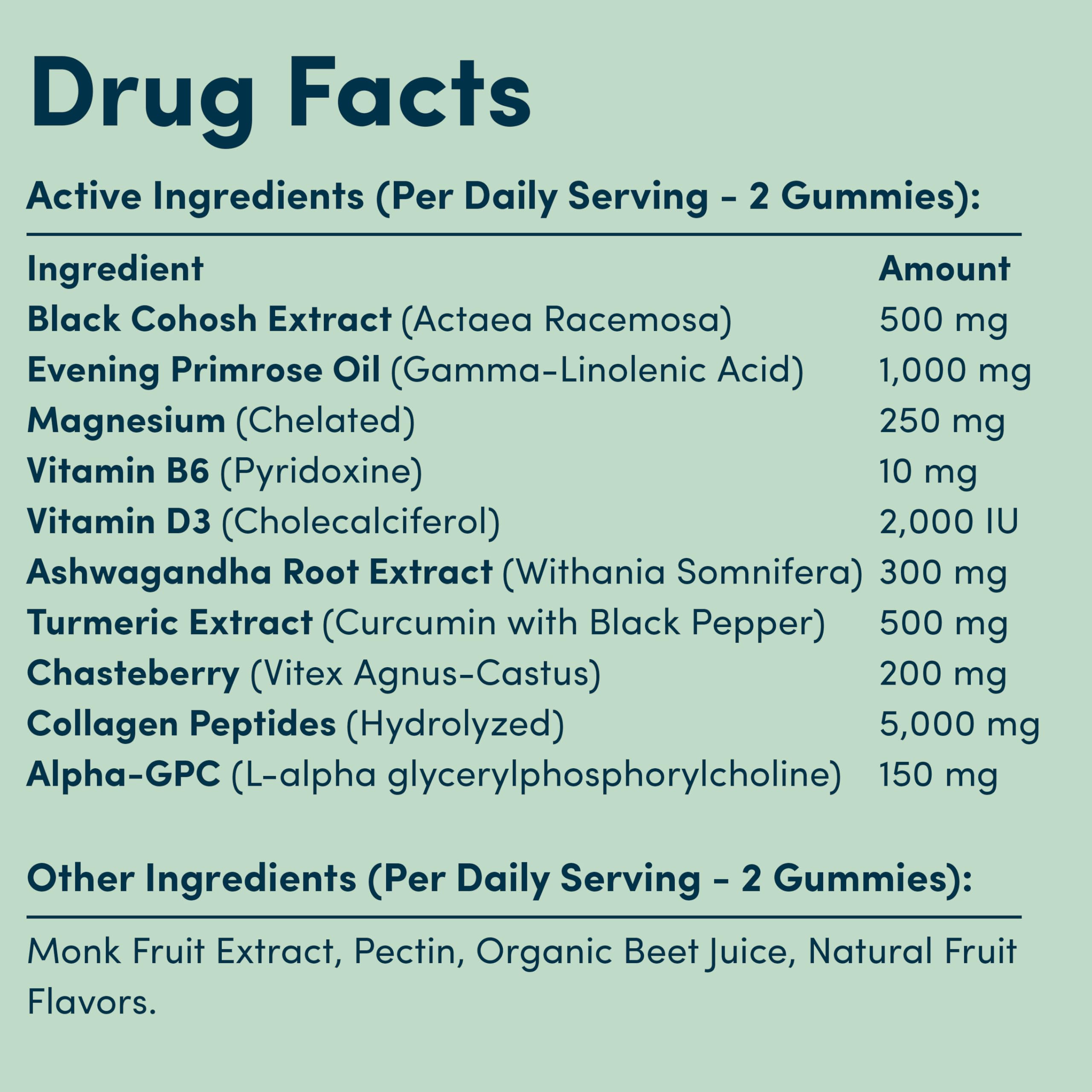 Perimenopause Supplements Women | Premenopausal Gummy Vitamins | Relief for Hormonal Balance & Mood Swings | Supports Menstrual Cycle Regulation | 60 Vegan Gummies Terramed Just Think Comfort Au supplements