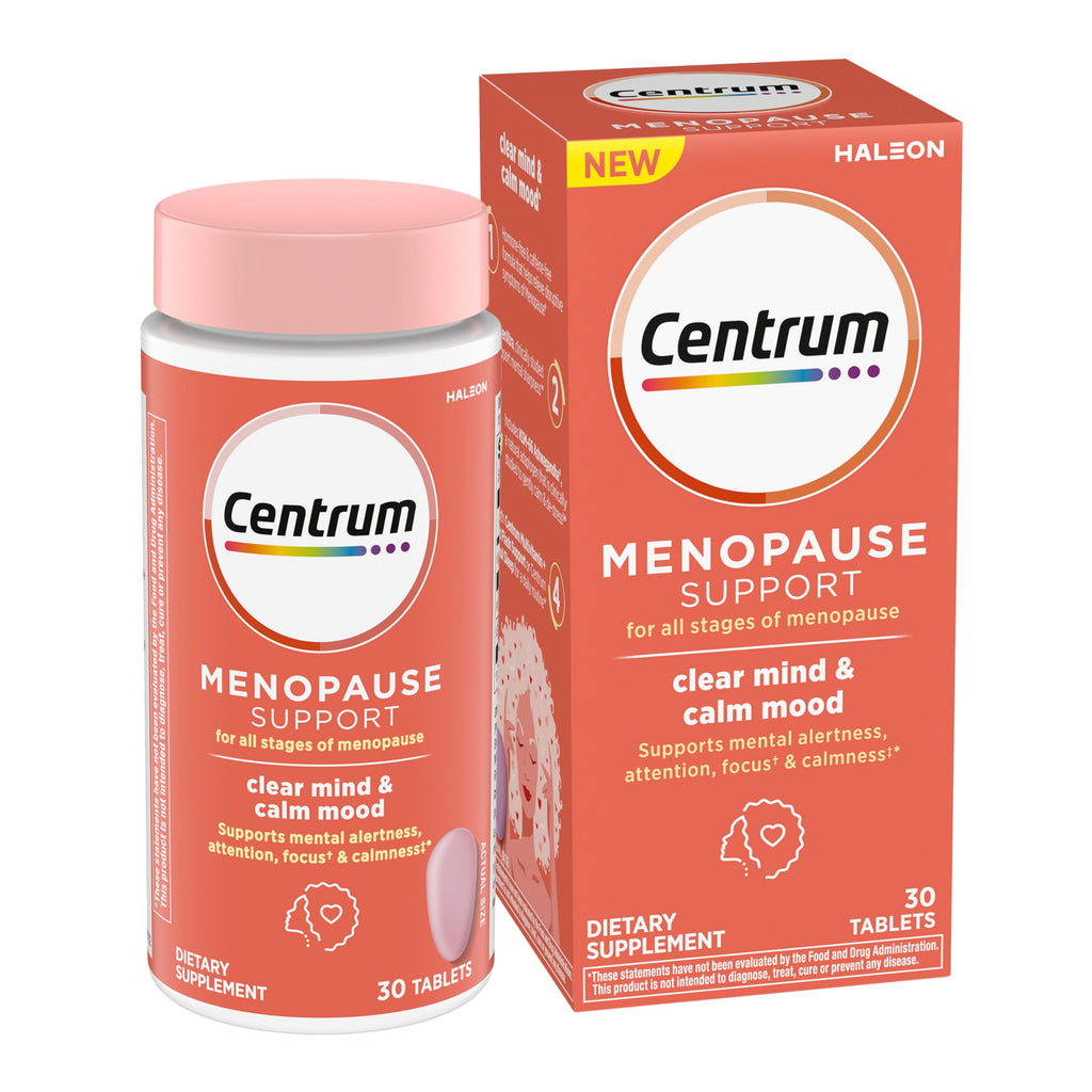 Centrum Clear Mind and Calm Mood Menopause Support Tablets, with Clinically Studied enXtra, 30 Count Centrum Au supplements