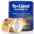 4% Lidocaine Maximum Strength Pain Relief Kinesiology Tape - Relieves Back, Joints and Muscle Pains - Superior Sticking, Aluminum-Free Water Resistant, and USA Made - 2" x 10" Strips Re-lieved Au supplements