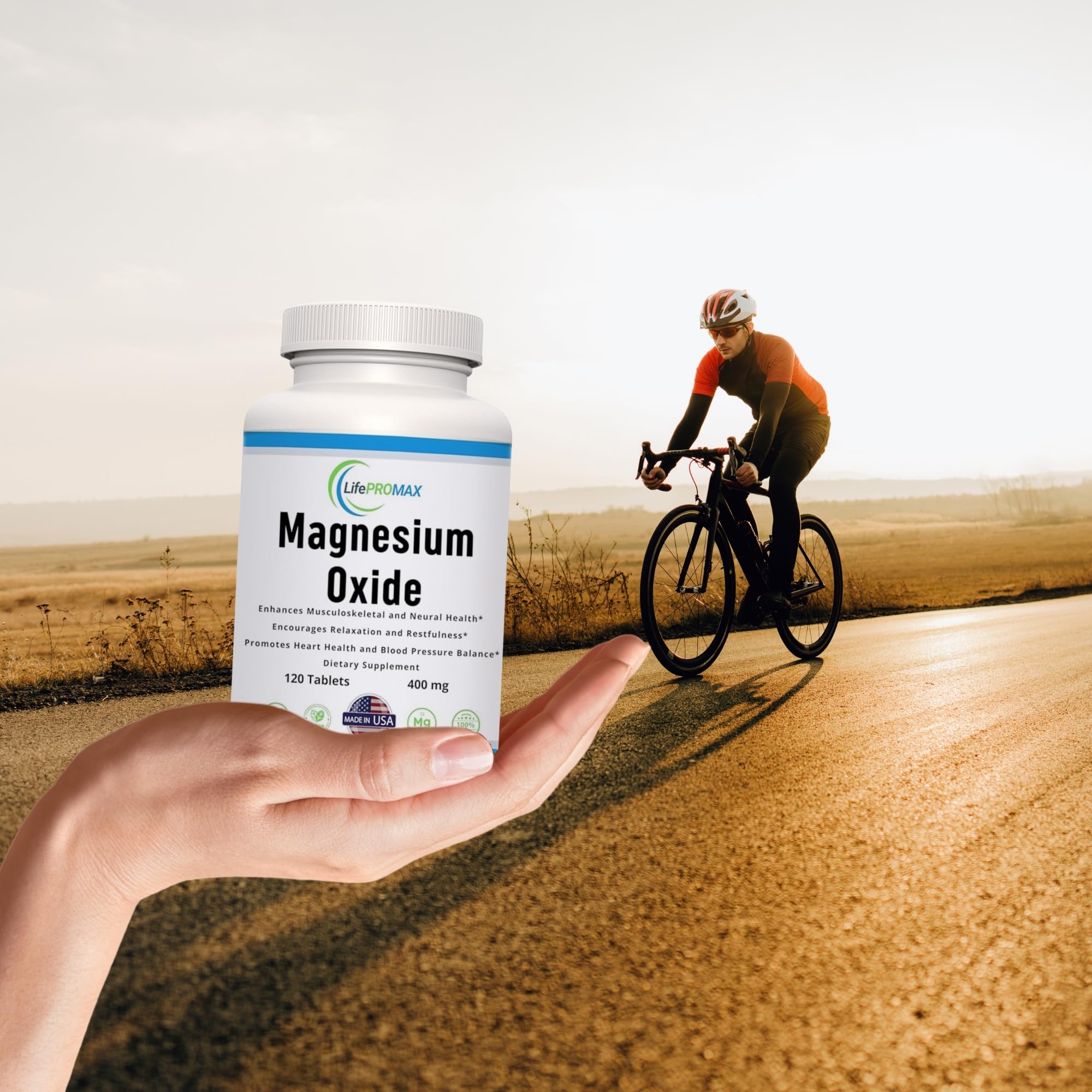 Magnesium 400mg [High Potency] Supplement – Magnesium Oxide for Immune Support, Muscle Recovery, Leg Cramps and Relaxation 120 Tablets LifePROMAX Au supplements