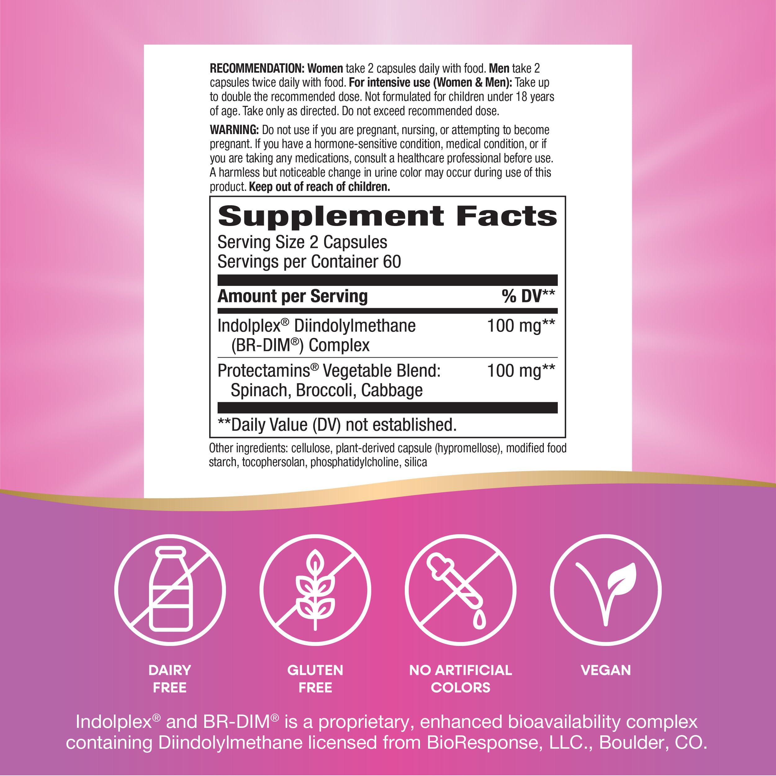 Nature's Way DIM-Plus, DIM Supplement, Supports Balanced Estrogen Metabolism*, Supports Estrogen Hormone Balance*, Diindolylmethane, 120 Vegan Capsules Nature's Way Au supplements