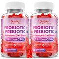 Youlikee 2 Pack Prebiotic + Probiotic Gummies for Women and Men, Probiotic Gummies Supports Gut Health, 5 Billion CFUs with Fibers,