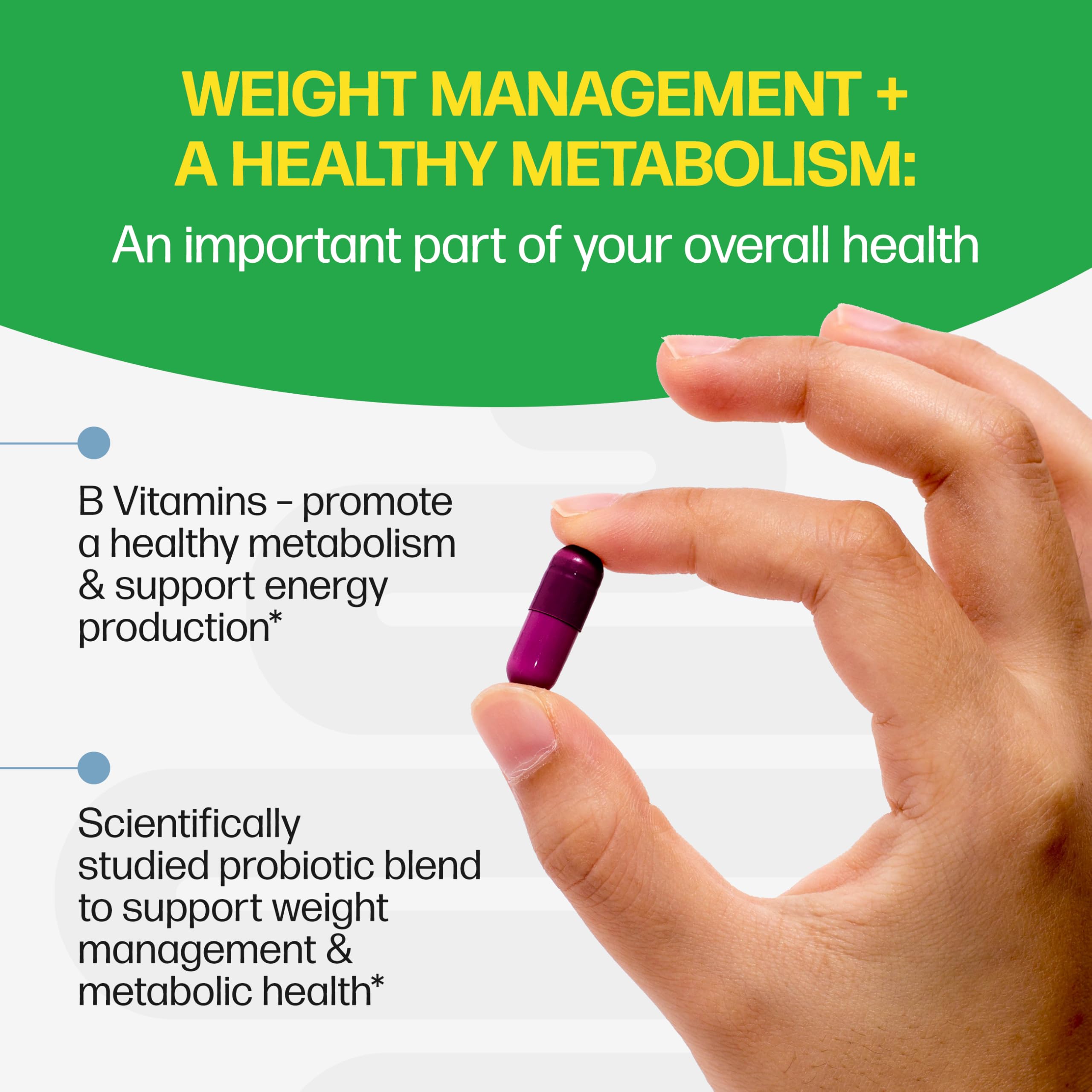 Culturelle Metabolism + Weight Management with SlimBiotics® Probiotic Capsules – 30 Count – Helps Safely Manage Weight - Promotes Healthy Metabolism and Physical & Mental Energy Culturelle Au supplements