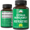 Citrus Bergamot + Red Yeast Rice. 2-in-1 Supplement. High Strength 10:1 Bergamot Extract. No Gluten, Zero Sugar, Vegan Capsules Peak Performance Au supplements