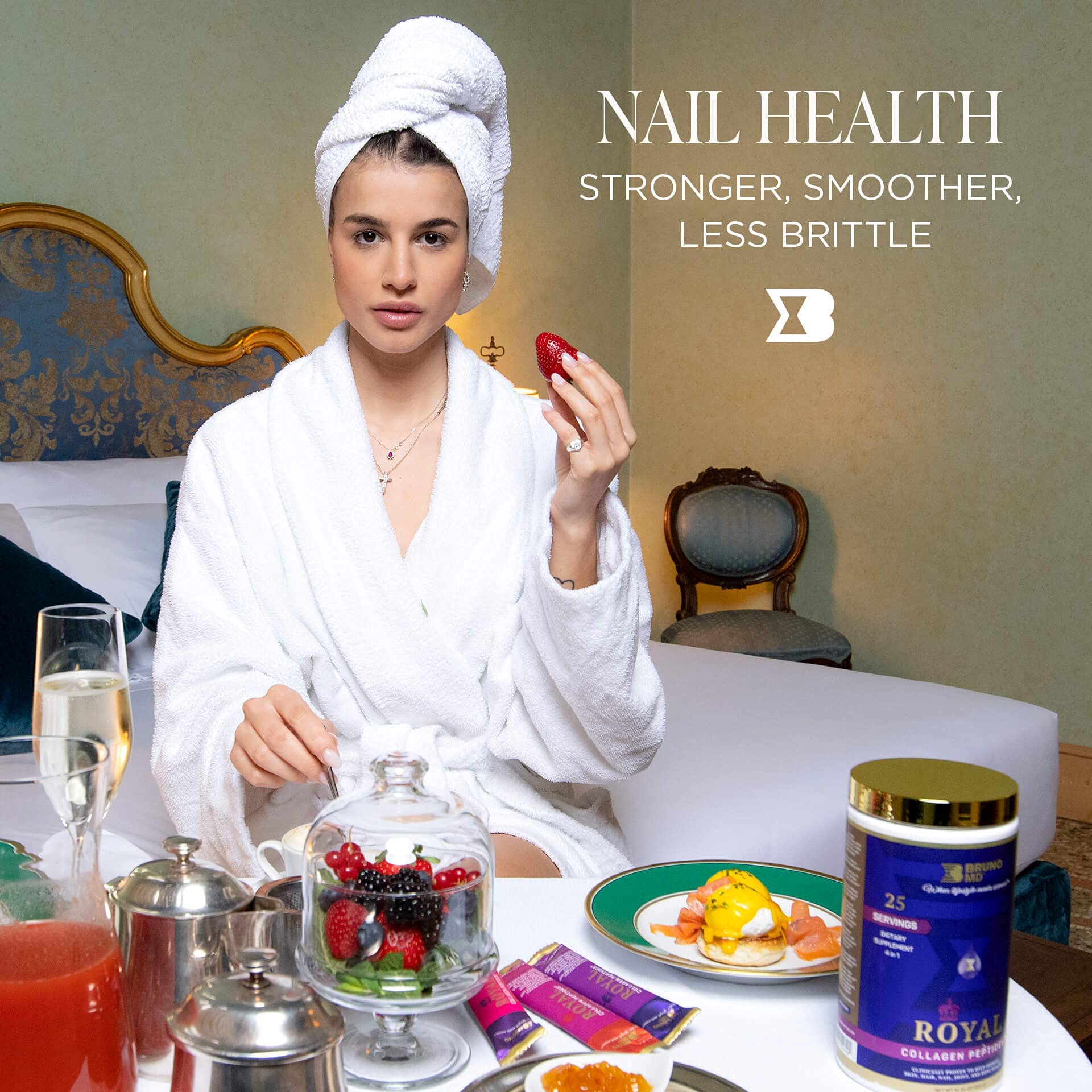 Bruno MD Royal Collagen Peptides, Clinically proven, Dietary Supplement, Improves Skin & Cellulite, European Sourced, Improves the Look of Hair & Nails, Blended with Vitamin C, Bone & Joint Supplement BRUNO MD Au supplements