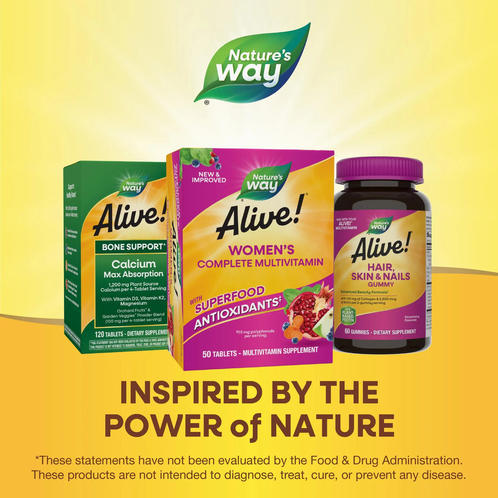 Nature's Way Alive! Daily Complete Multivitamin for Women, Supports Energy Metabolism, Hair, Skin & Nails*, B-Vitamins Nature's Way Au supplements
