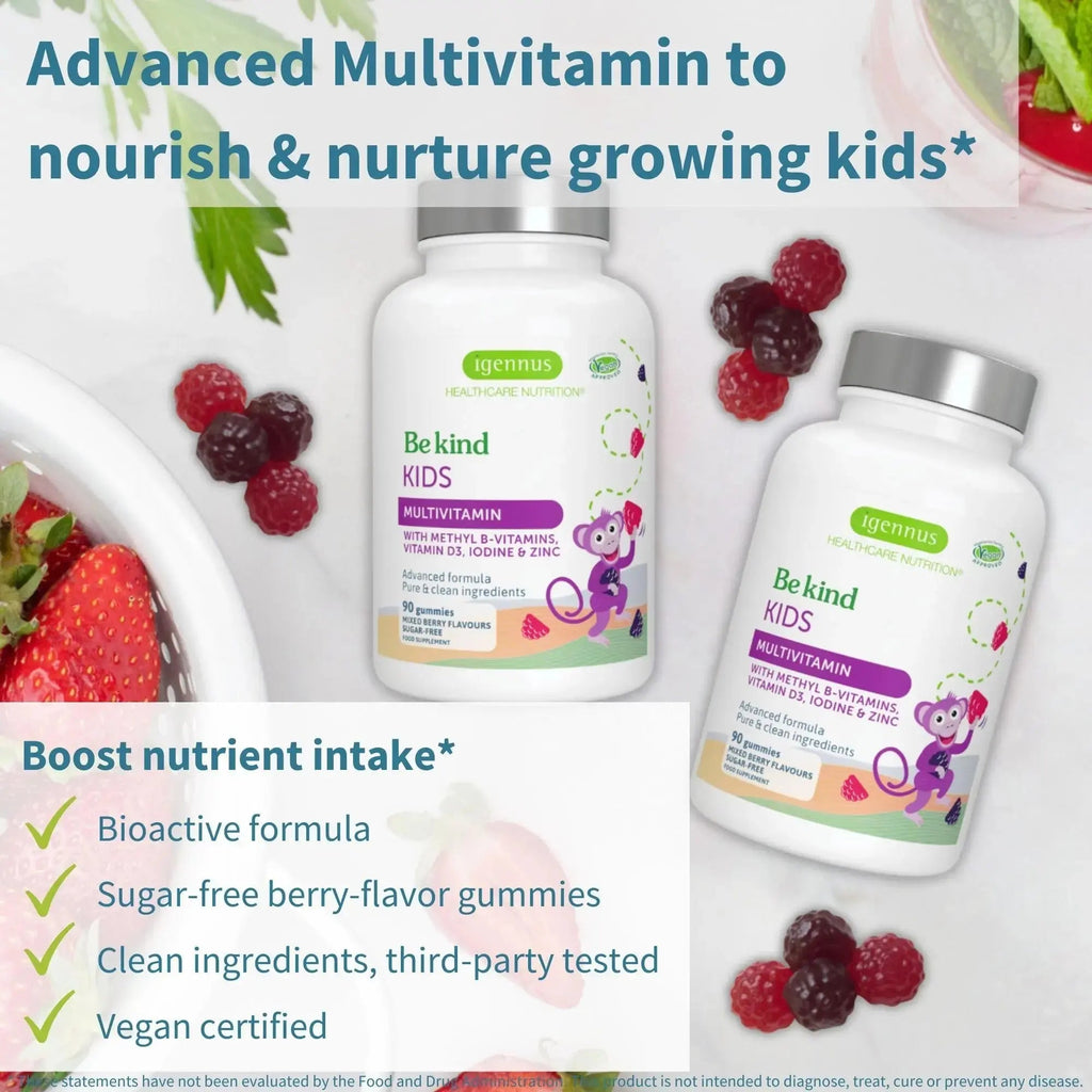 Vegan Omega-3 Algae Oil + Advanced Kids Multivitamin Gummy Bundle, High Concentration DHA & EPA + Vitamin A, B, C, D3 & E Igennus Healthcare Nutrition Au supplements