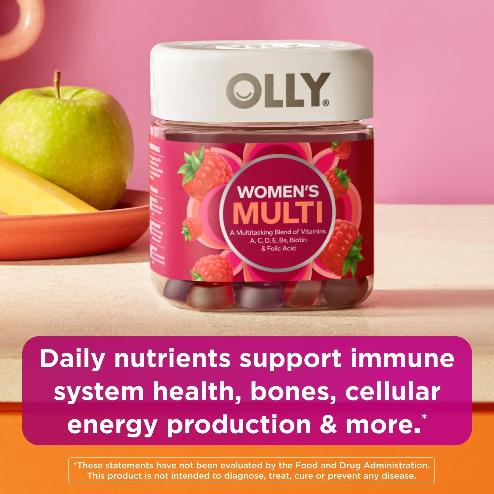 OLLY Women's Multivitamin Gummy, Vitamins A, D, C, E, Biotin, Folic Acid, Adult Chewable Vitamin, Berry Flavor OLLY Au supplements