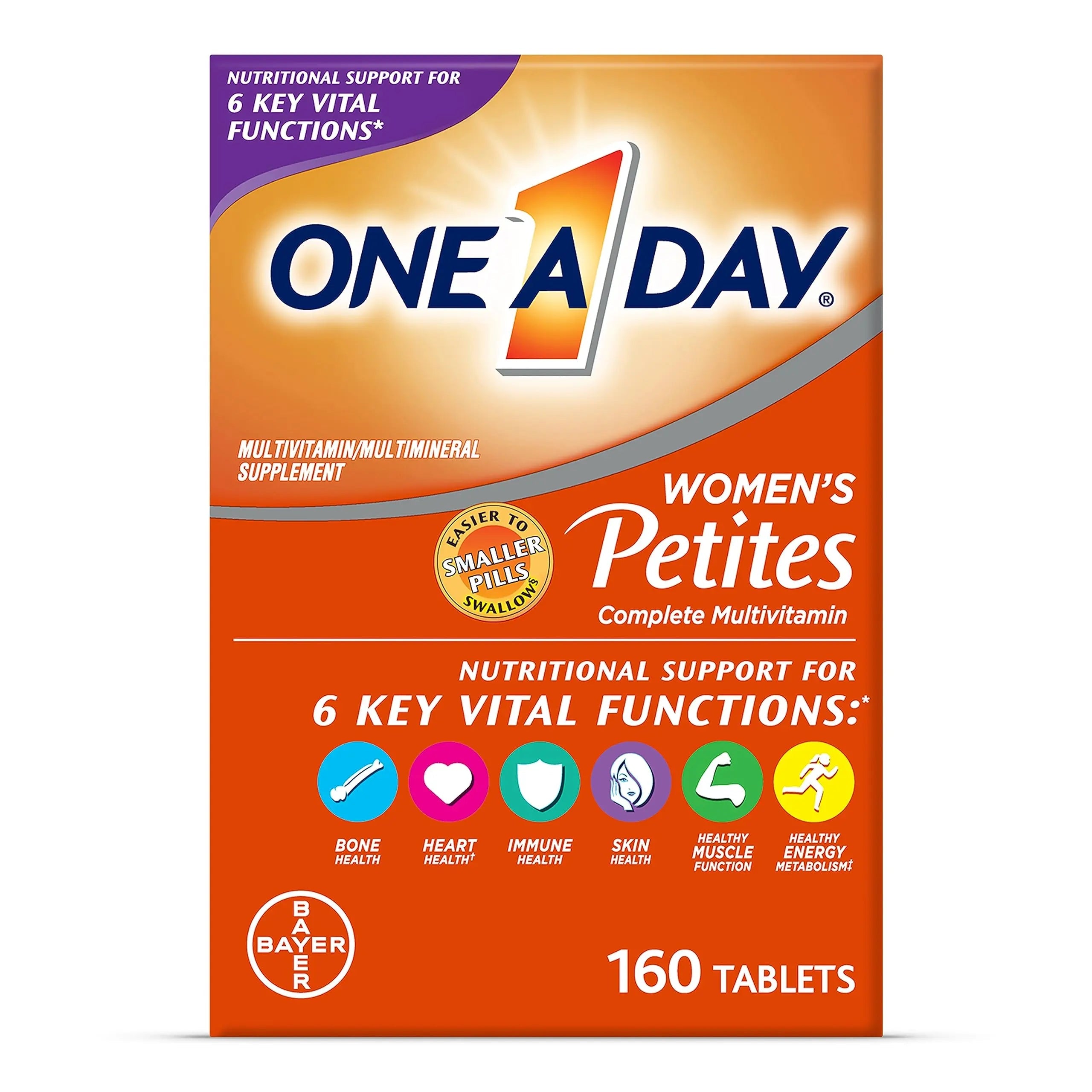One A Day Women’s Petites Multivitamin,Supplement with Vitamin A, C, D, E and Zinc for Immune Health Support, B Vitamins, Biotin, Folate (as folic acid) ONE A DAY Au supplements
