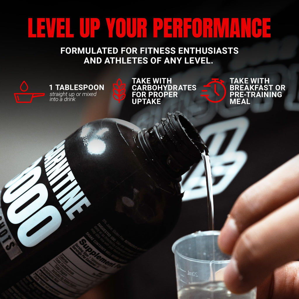 ProSupps L-Carnitine Liquid 3000, Stimulant-Free Liquid Shots for Men & Women - Clean Workout Drink for Energy, Performance & Muscle Recovery