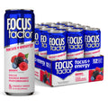 Focus Factor Energy Drink - 12 x 355ml Cans (Berry Flavour) - with Focus + Energy - Lightly Carbonated, Sugar Free, Low Calorie with Vitamin B6 & Vitamin B12 Focus Factor Au supplements