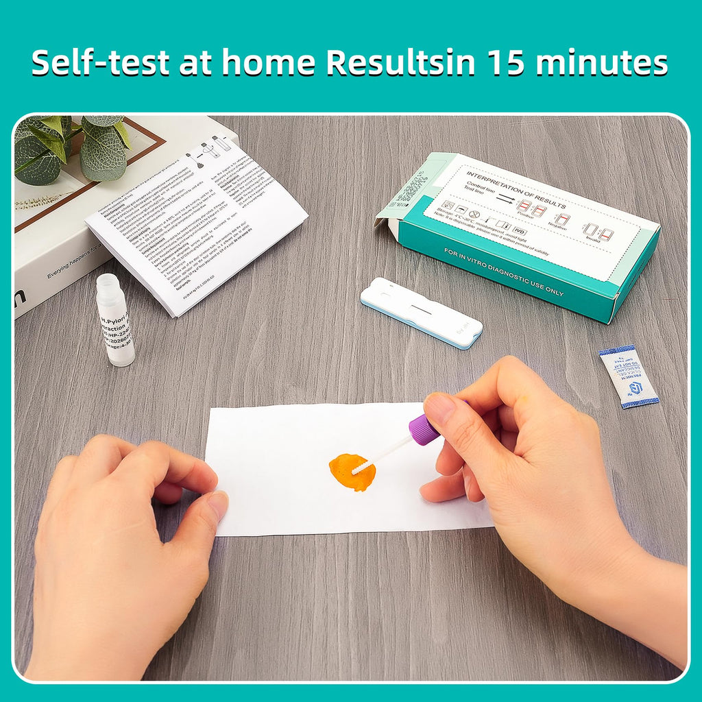 H. Pylori Helicobacter Pylori Stool 3 Test Kit, 10-15 Minutes, Highly Accurate, Easy to Use, Home Testing, No Lab Visit Required Evuioas Au supplements