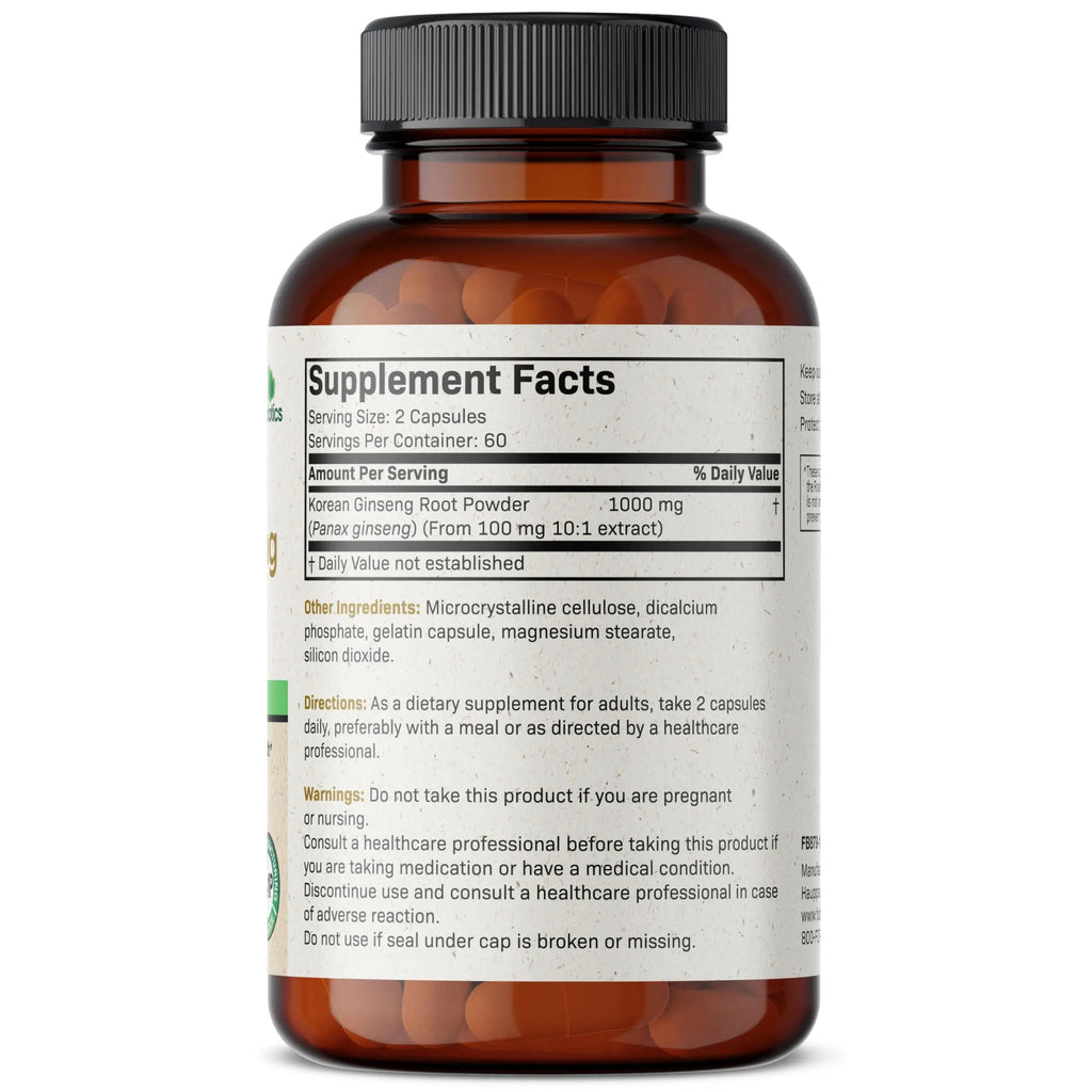 Futurebiotics Korean Panax Ginseng 1000 MG Per Serving Energy, Memory & Brain Health Futurebiotics Au supplements