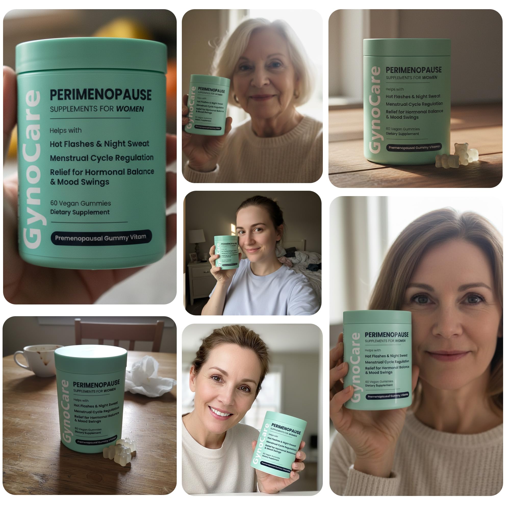 Perimenopause Supplements Women | Premenopausal Gummy Vitamins | Relief for Hormonal Balance & Mood Swings | Supports Menstrual Cycle Regulation | 60 Vegan Gummies Terramed Just Think Comfort Au supplements