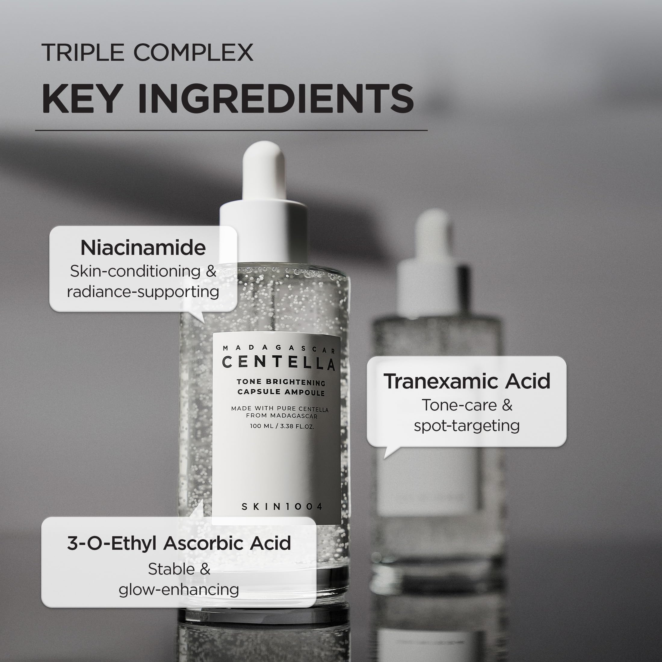 SKIN1004 Tone Balancing Capsule Ampoule, Niacinamide & Centella Serum for Face, Korean Hydrating Facial Serum for Unevne Skin Tone