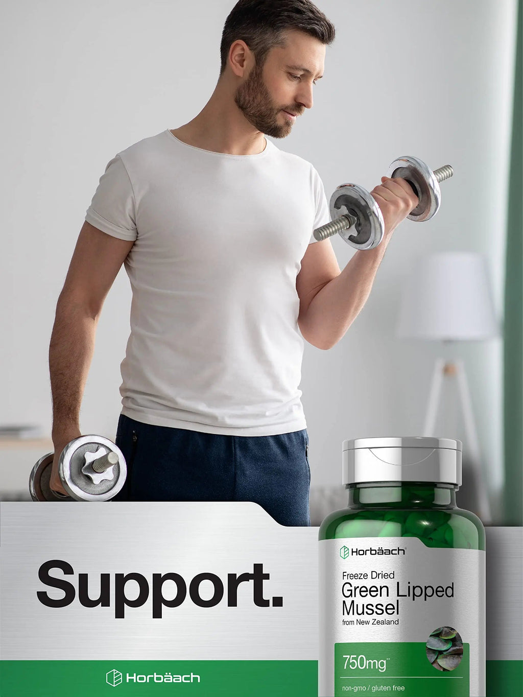 Green Lipped Mussel | 750 mg | 120 Capsules | from New Zealand | Premium Freeze Dried Horbäach Au supplements
