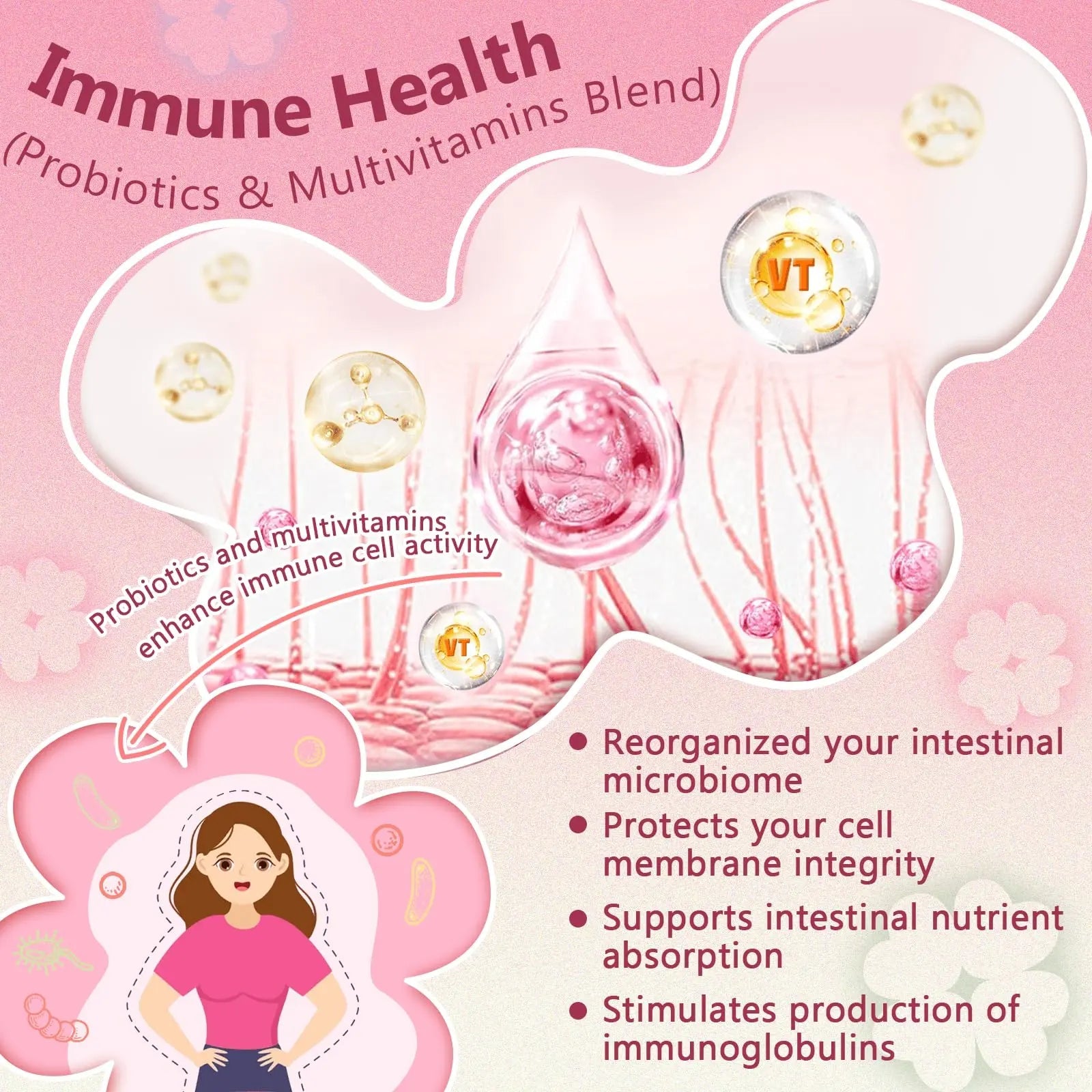 Probiotics for Women Digestive Health, Vaginal Probiotics with D-Mannose & Cranberry NATURE TARGET Au supplements