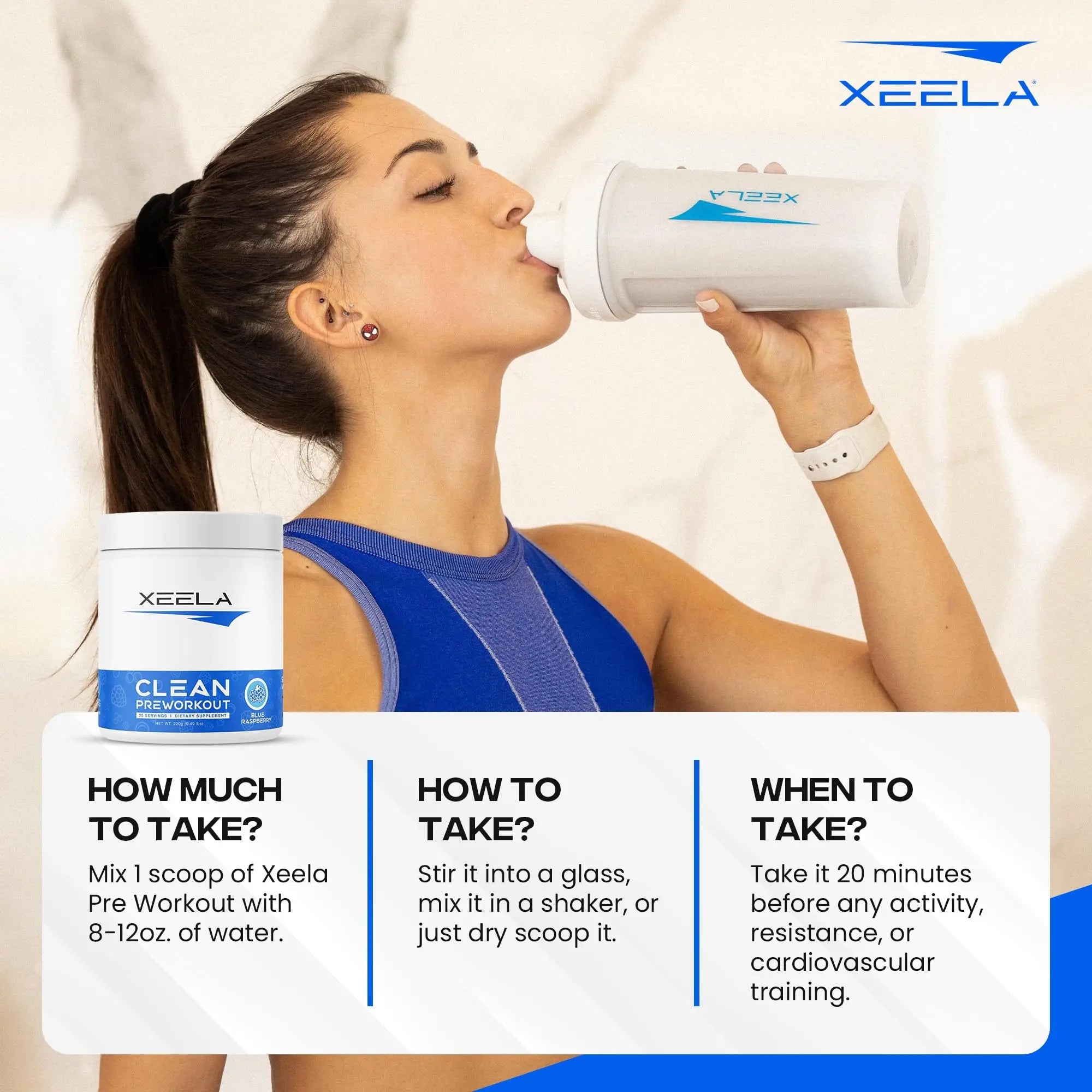 XEELA Organic Pre Workout Powder: Clean Preworkout for Men & Women, with Flavored XEELA Au supplements