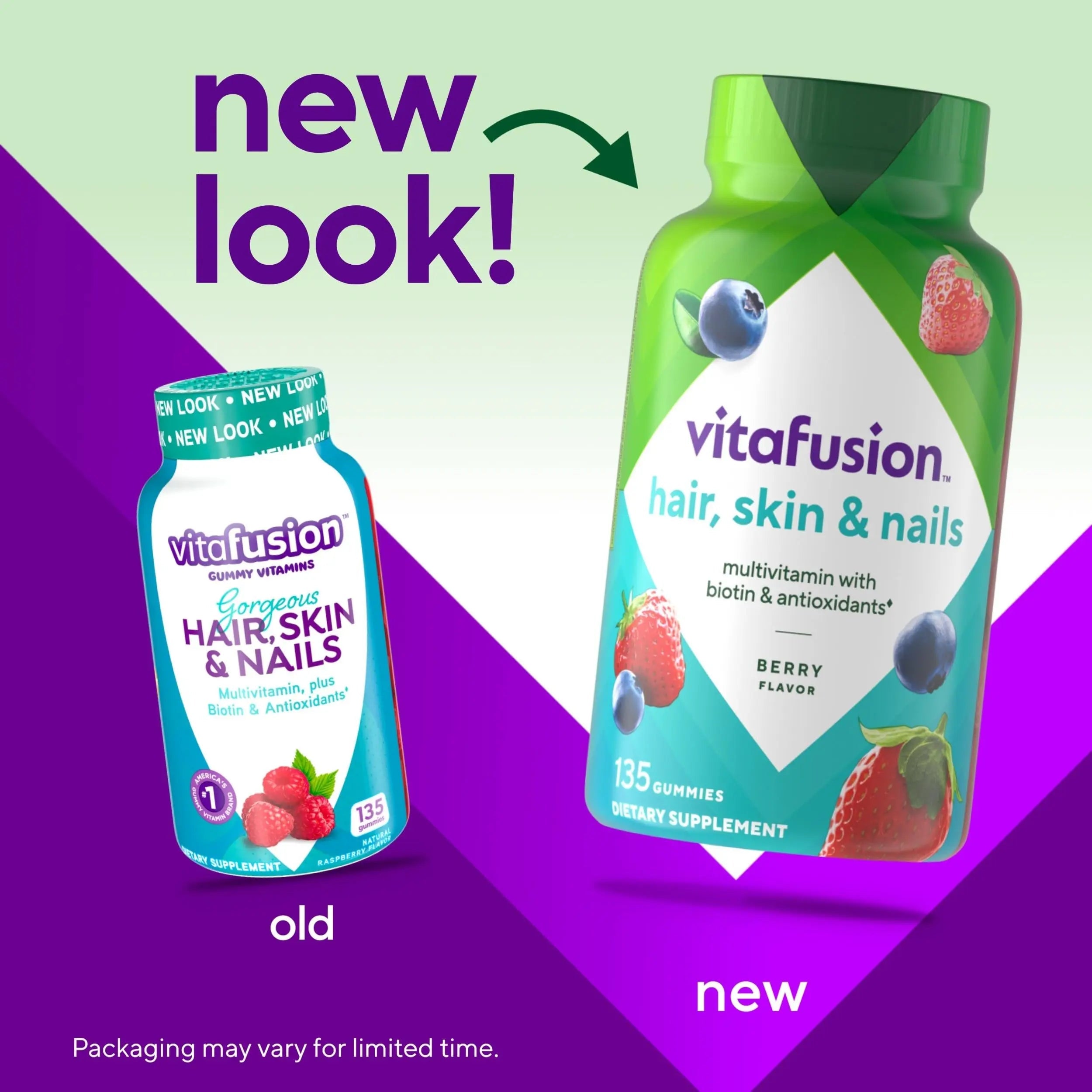 Vitafusion Gorgeous Hair, Skin & Nails Multivitamin Gummy Vitamins, plus Biotin and Antioxidant vitamins C&E, Raspberry Flavor Vitafusion Au supplements