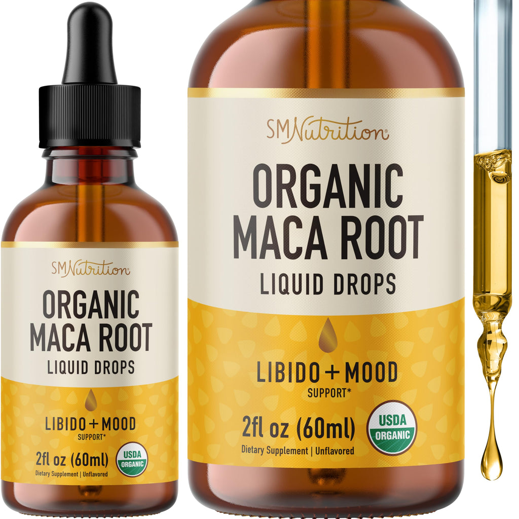Maca Root Liquid Drops for Organic Energy Support for Women & Men | 2 Fluid Ounces | Support Hormone Balance, Mood, Energy & Fitness
