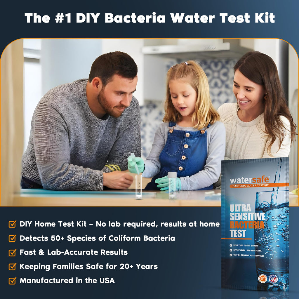 Watersafe® Bacteria Water Test Kit – USA-Made – Results as Fast as 6 Hours – Detects Coliform (Inc. E. coli) & Non-Coliform Bacteria in Drinking, Well & Tap Water – Lab-Quality Testing – 1 Pack Watersafe Au supplements