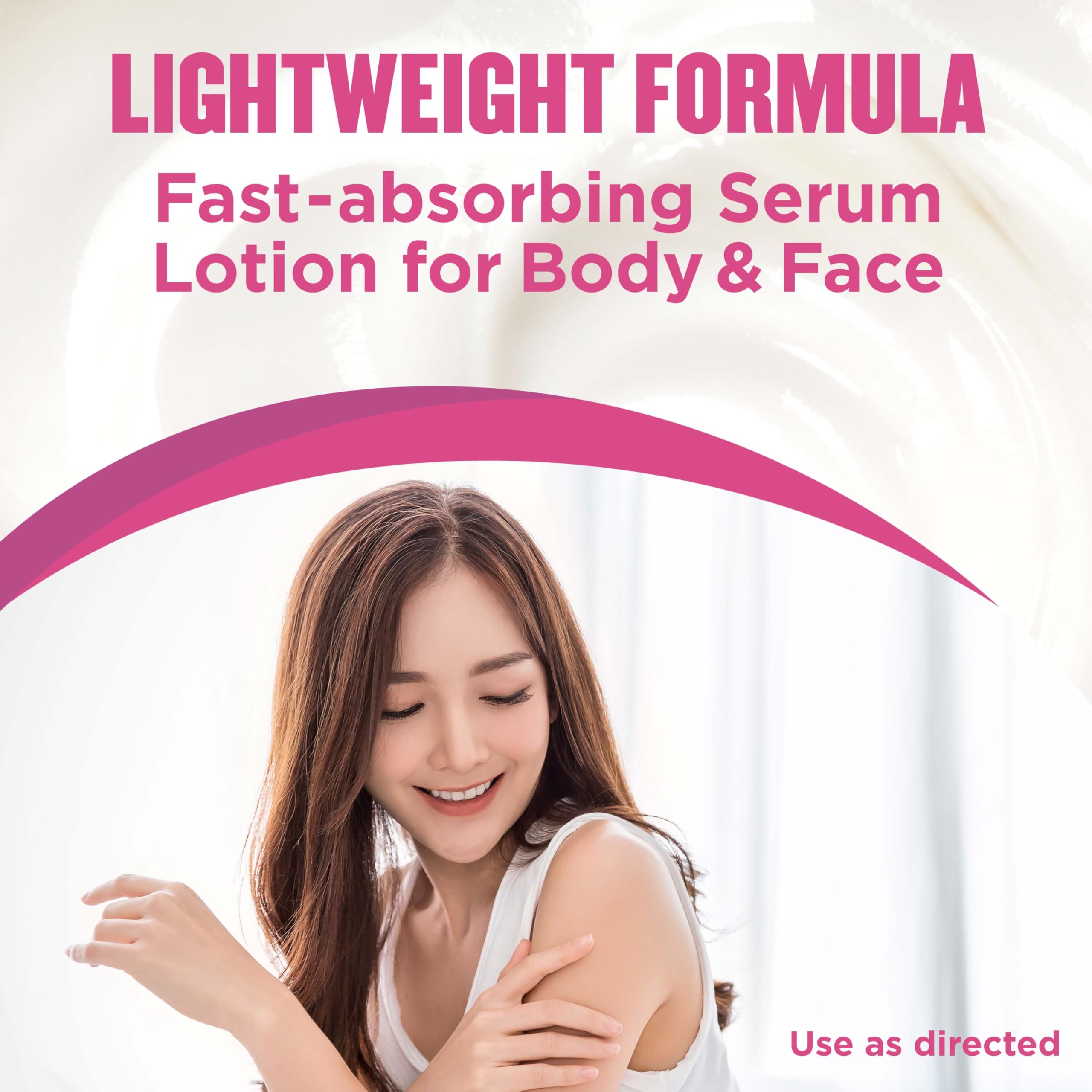 Gold Bond Plumping Collagen Body & Face Serum Lotion, Lightweight Hydrating Moisturizer with Collagen Peptide Complex