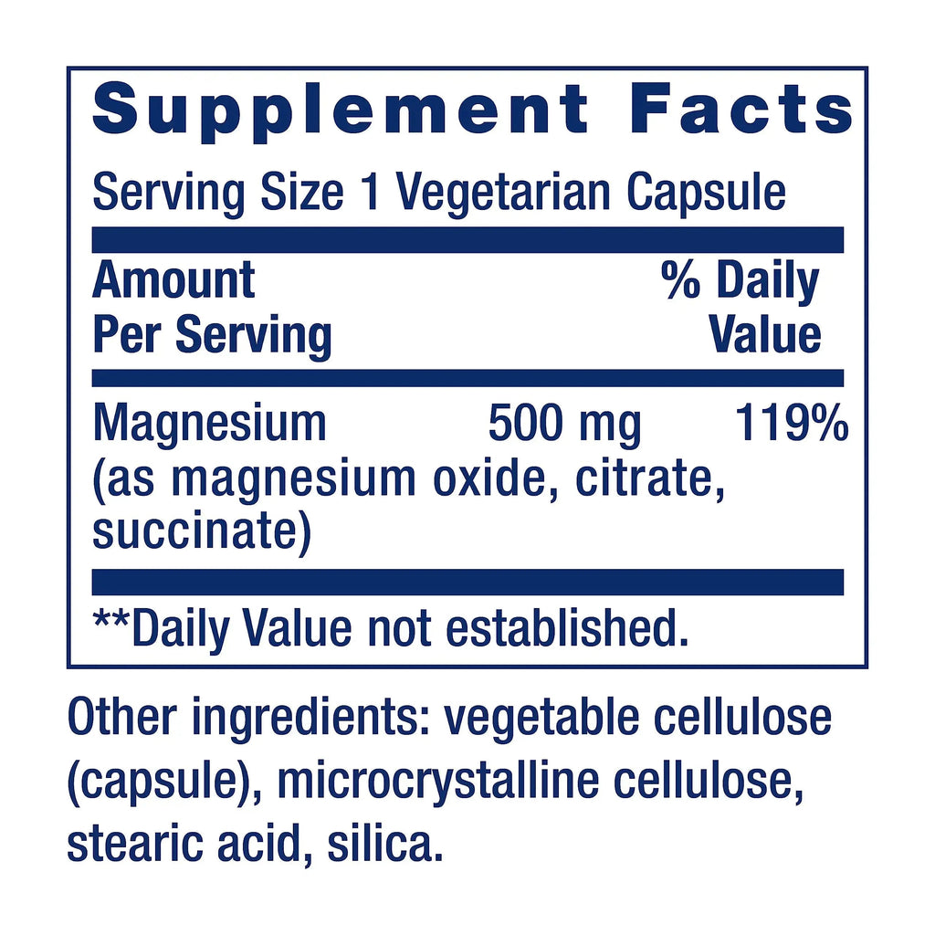 Life Extension One-Per-Day Multivitamin – Packed with Over 25 Vitamins, Minerals & Plant Extracts & Magnesium Caps, 500 mg, Magnesium Oxide, Citrate, Succinate, Heart Health Life Extension Au supplements