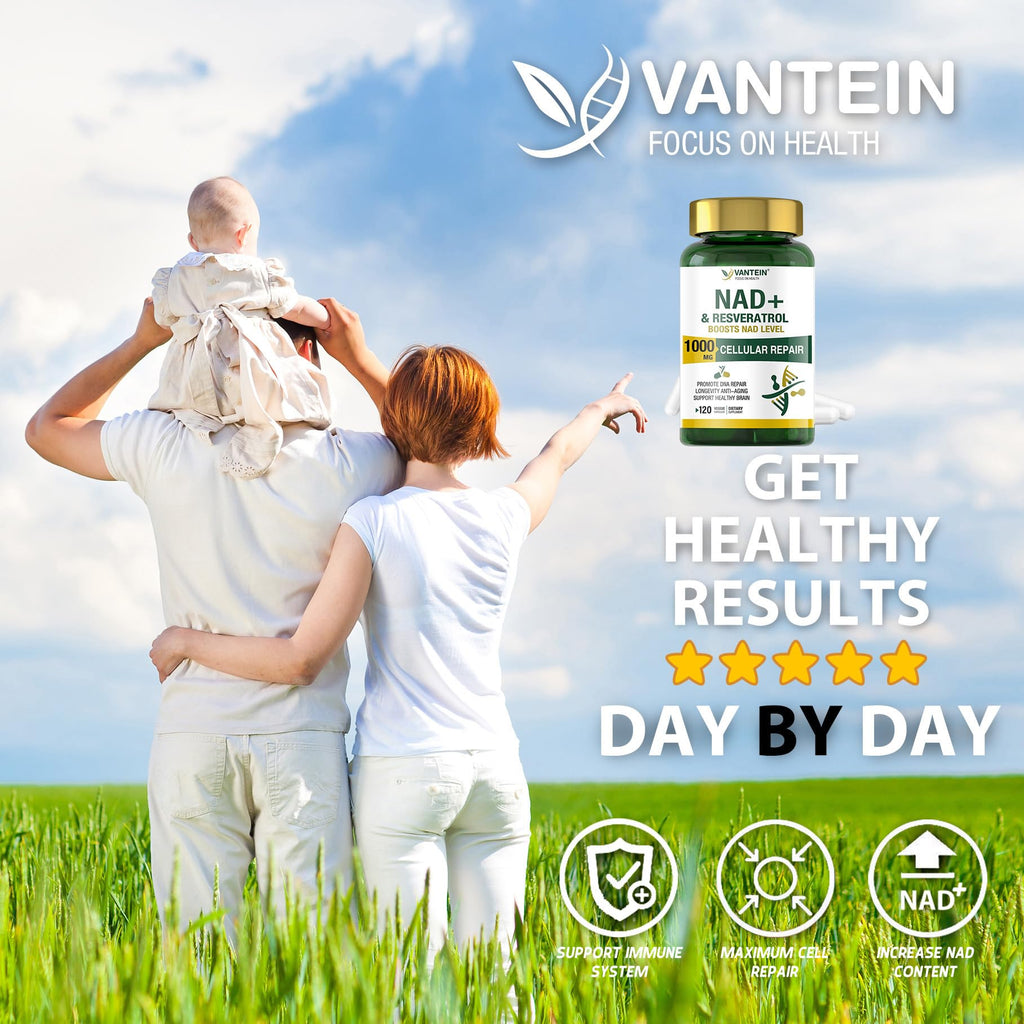 TEATTY NAD+ & Resveratrol Supplement - NMN Alternative with 120 Capsules, Anti-Aging Cellular Support, Energy & Longevity Booster, DNA Repair Formula TEATTY Au supplements