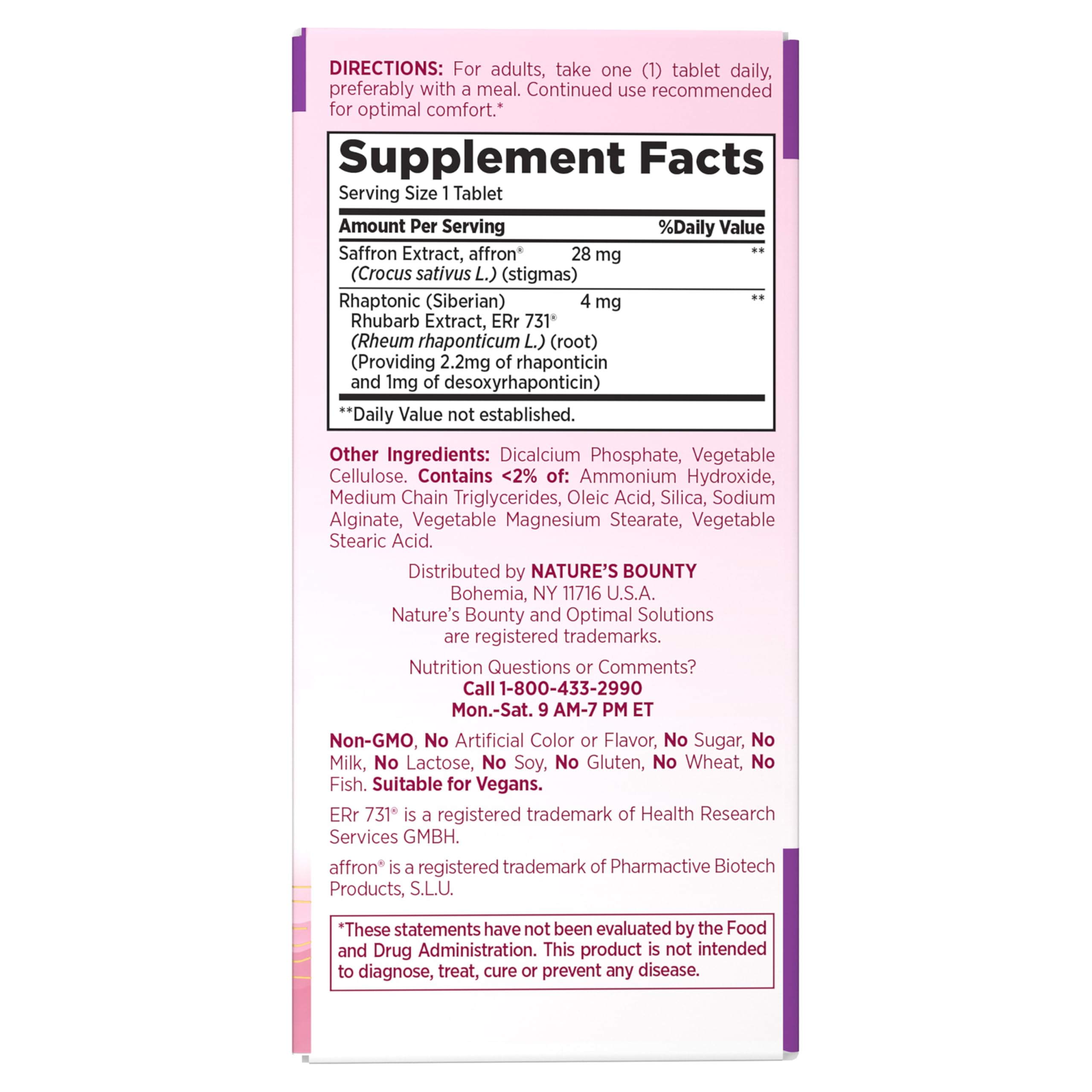Nature’s Bounty Optimal Solutions Advanced Menopause Relief, Menopause Supplement for Women featuring Siberian Rhubarb, Hotflash Relief, No added Hormones, Drug-Free, 30 Tablets, 30 Total Servings Nature's Bounty Au supplements